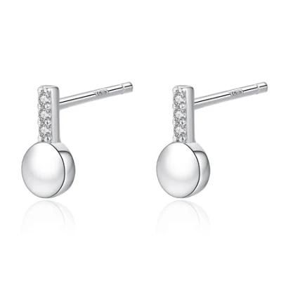 Antibacterial Properties Silver Earrings Small Jewelry for Girl