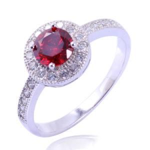 Fashion Elegant 925 Sterling Silver Ruby Stone Ring