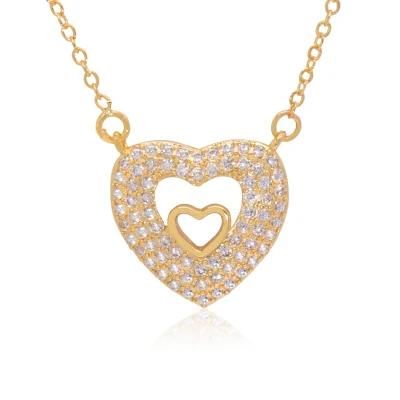 Wholesale Cubic Zirconia Heart Shape Girls Fashion Jewelry Necklace