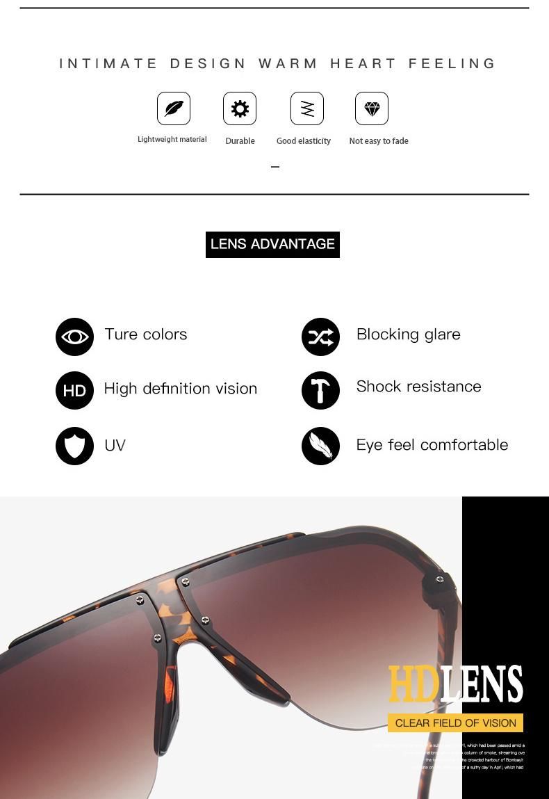 Retro Big Frame Glasses Retro Sunglasses Bright Black Sunglasses