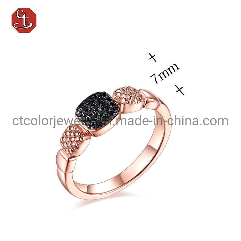 Trending jewelry 2021 new fashion black 4A CZ Ring