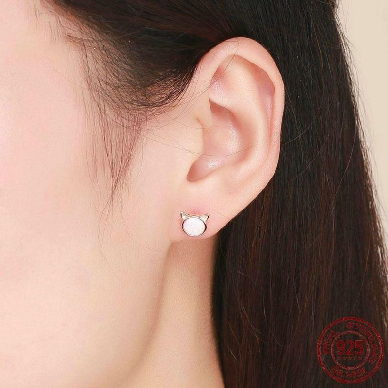 Claw Setting Pear White Opal Gemstone Dangle Charm Jewelry 925 Sterling Silver Hoop Gold Plated Earrings