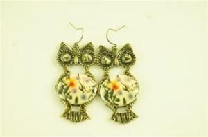 Owl with Acrylic Stone Fashion Earring