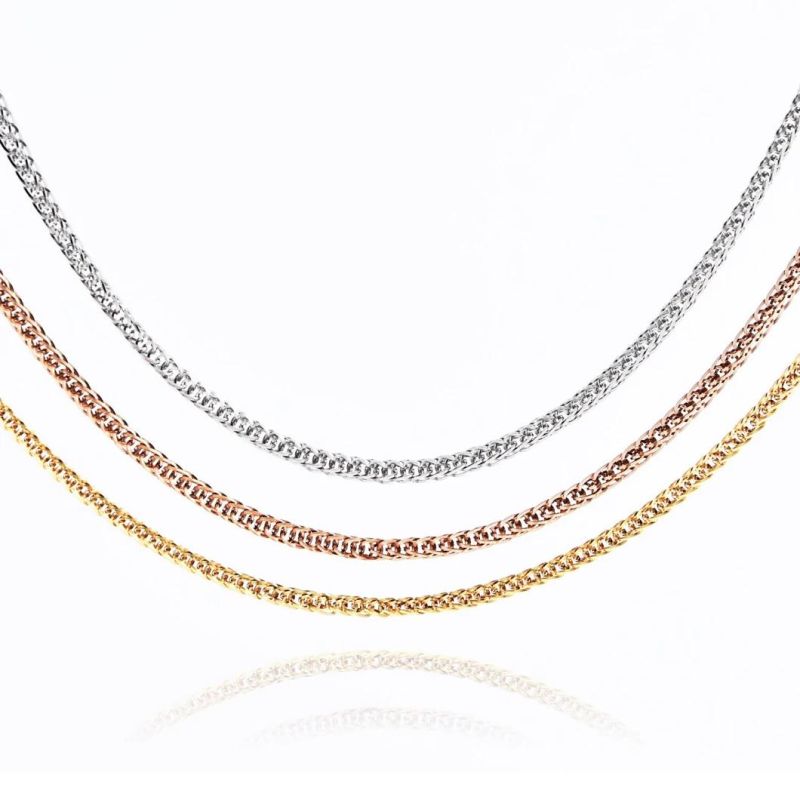 Classic Gold Plated 316 Stainless Steel Chopin Chain Non Tarnish Bracelet Anklet Fashion Jewelry Necklace for Ladies