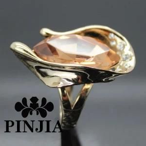Cubic Zirconia Fashion Gold Jewelry Ring