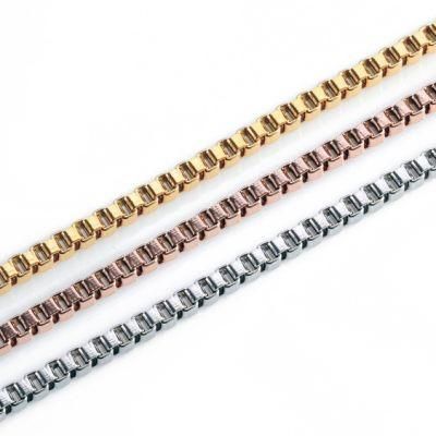 High Quality Stainless Steel Necklaces Box Chain for Fashion Jewelry