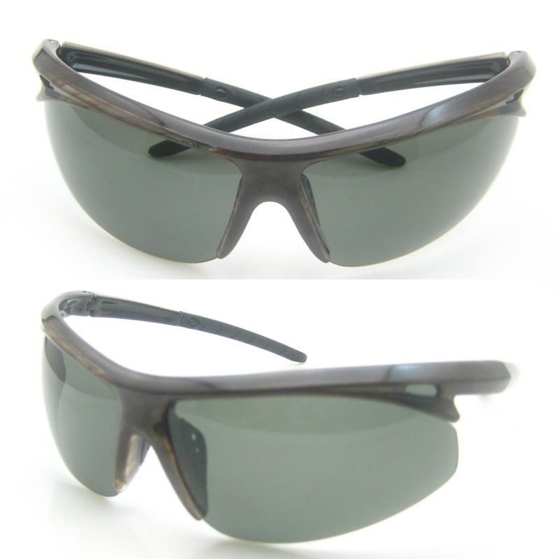 Fashion Half Frame Design Aluminum Sports Sunglasses