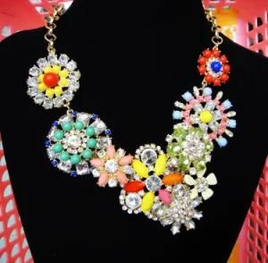 New Fashion J Crew Big Version Multilayer Necklace with Crystal and Rhinestones (BDF665933)