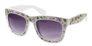 Fashion Sunglasses with Flower Lether Ornaments (M6146)