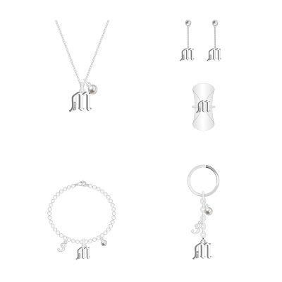 Silver Letter Creative Design Fashion Jewelry