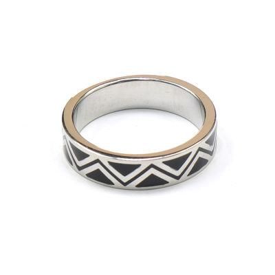 Factory Custom Made High Quality Jewelry Manufacturer Customized Hard Enamel Decoration Accessory Bespoke Fashion Stainless Steel Ring