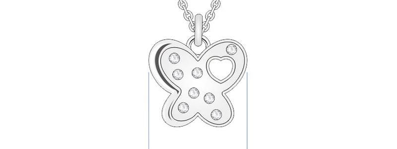 Custom Curve Pendant Necklace Jewelry Set