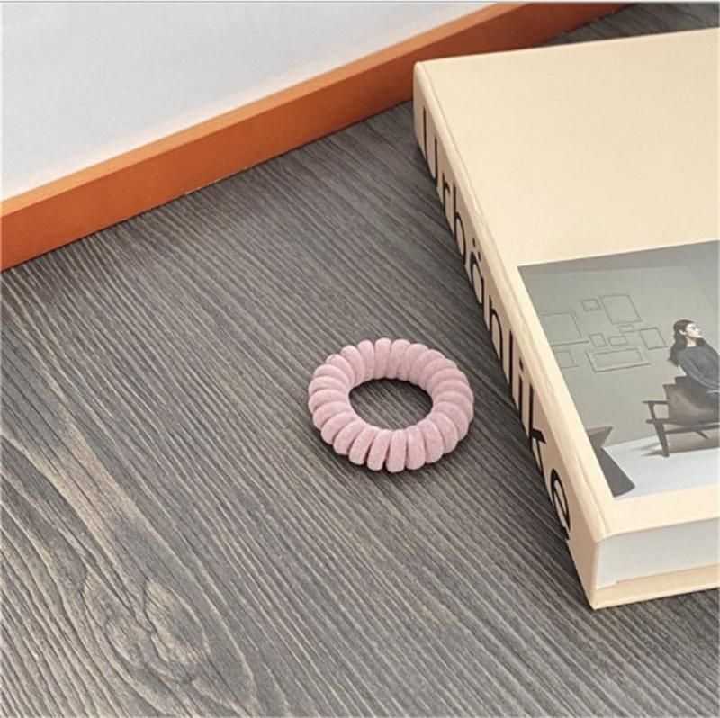New Style Flocked Minimalist Telephone Coil Hair Ring Band