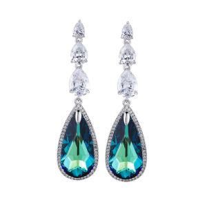 Natural Stone Drop Pendant 925 Sterling Silver Earrings Stud