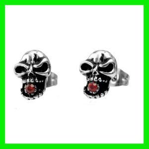 2012 Fashion Skull Stud Earrings for Men (TPSE597)