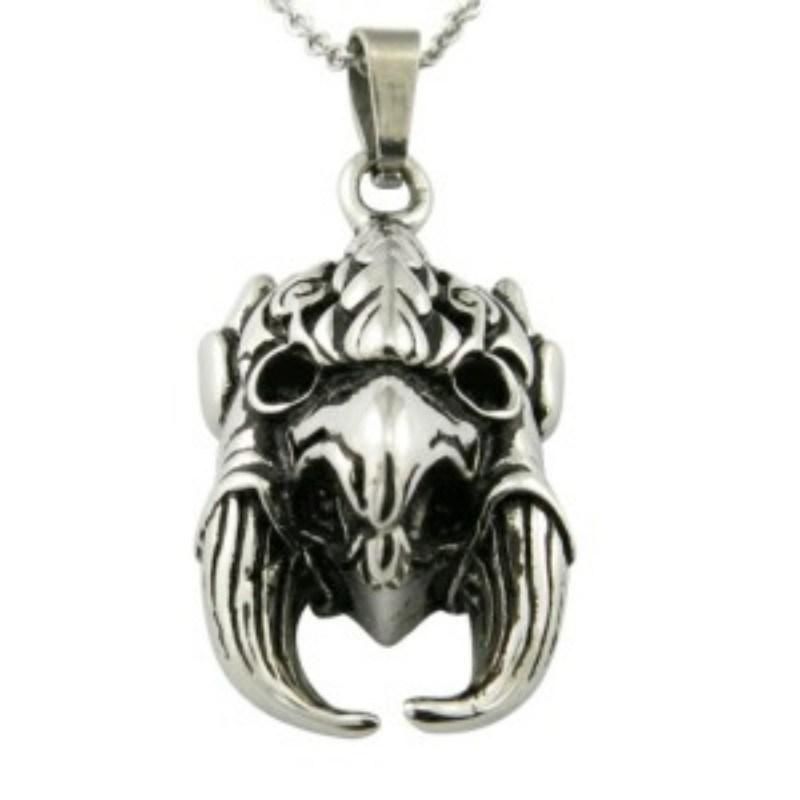 Unisex Skull Antique Silver Pendant