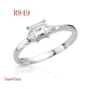 Fashion Zircon Jewelry 316 Stainless Steel Ring R849