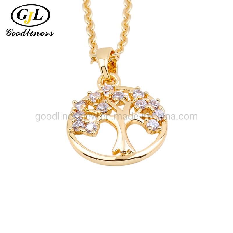 Cubic Zirconia Wholesale Jewelry Tree of Life Necklace Jewelry