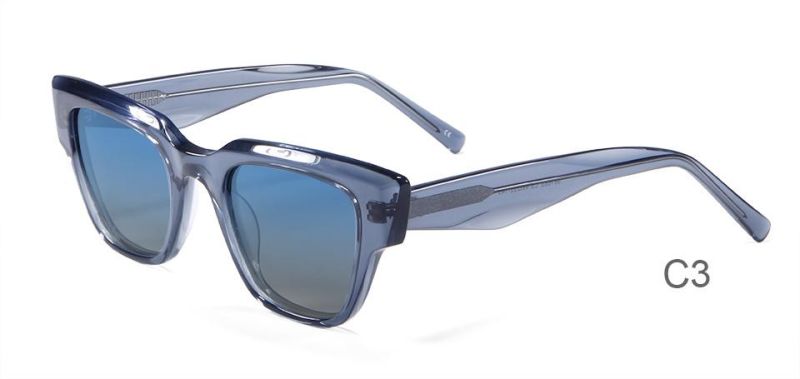2022 Fashion Chamfered Acetate Sunglasses High Quality Designer Wholesale Polarized UV400 Sunglasses