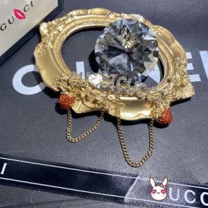 Designer Inspired Stud Thick Hoop Rhinestone Women Earrings