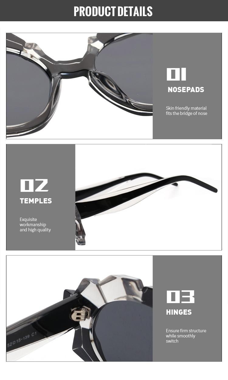 2022 New Fashion Irregular Frame Sunglasses Women Brand Designer Vintage Oval Colorful Sunglasses