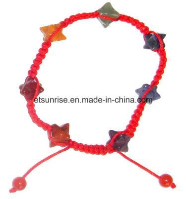 Natural Crystal Gemstone Beaded Merkaba Fashion Jewelry Bracelet