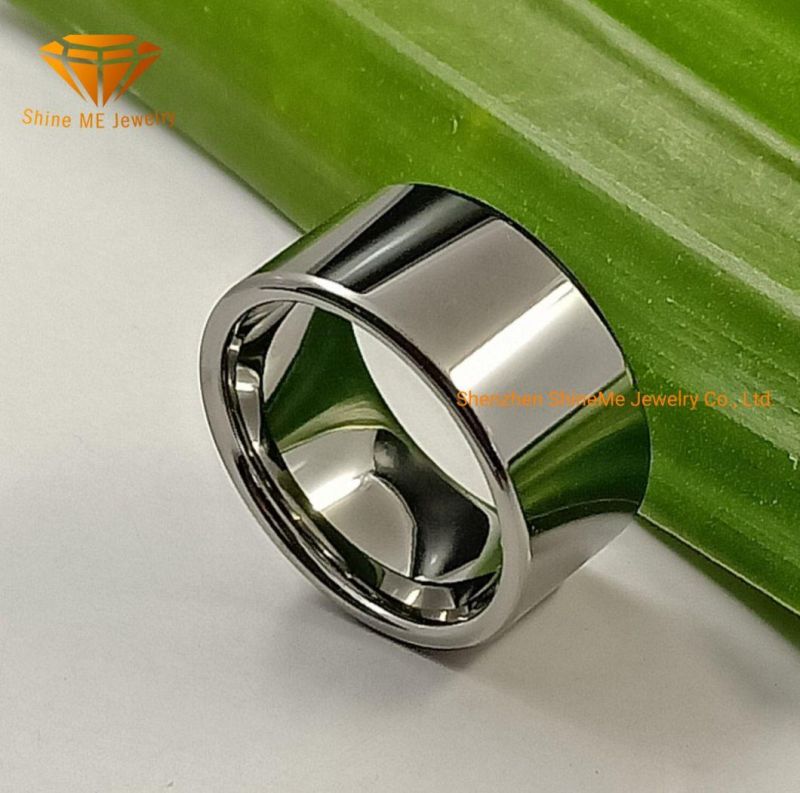 High Quality Body Jewelry Tungsten Rings Silver Jewelry 12mm Width Polished Tungsten Carbide Ring Tst2920