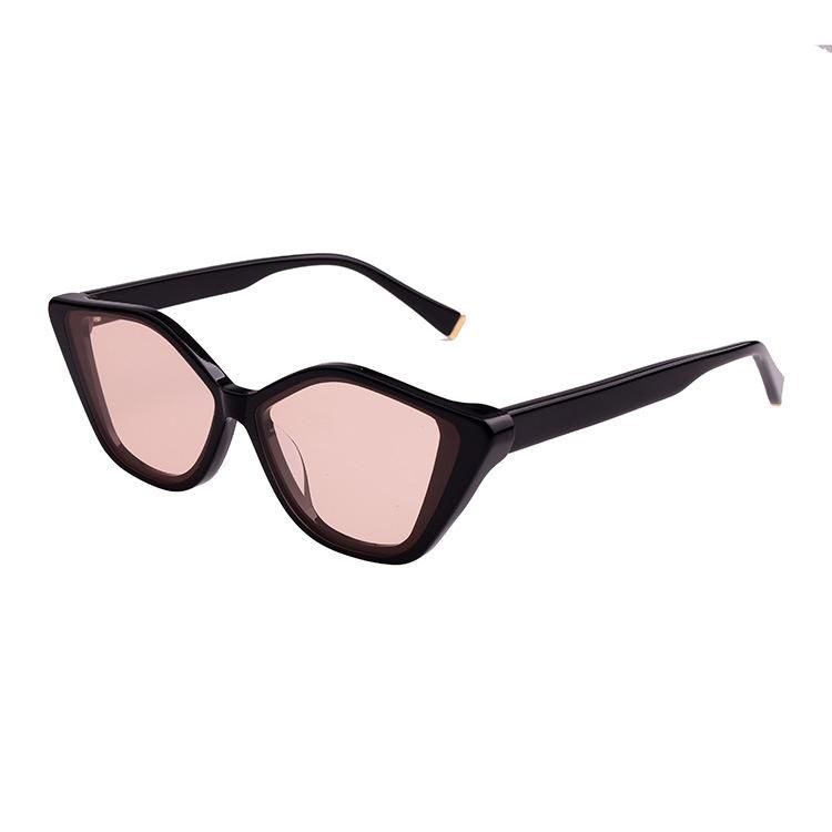 2021 Fashionable Rectangle Sunglasses with Pink Lens