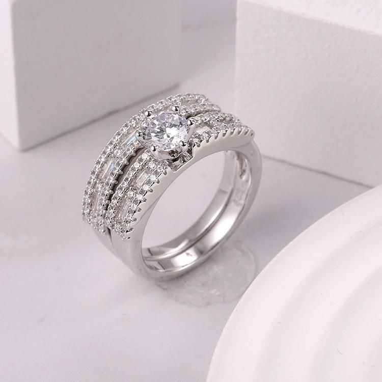 925 Silver Fashion Accessories Factory Wholesale Fashion Jewelry Elegant Hip Hop Jewellery Trendy Women Fine Ring