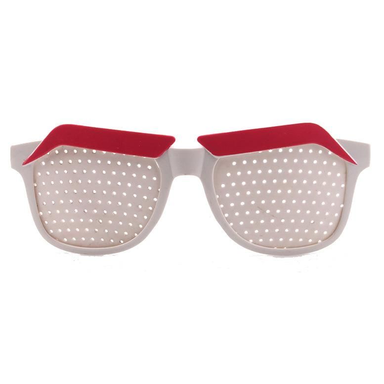 2017 Classical Promotional White Sunglasses with Holes on Lens