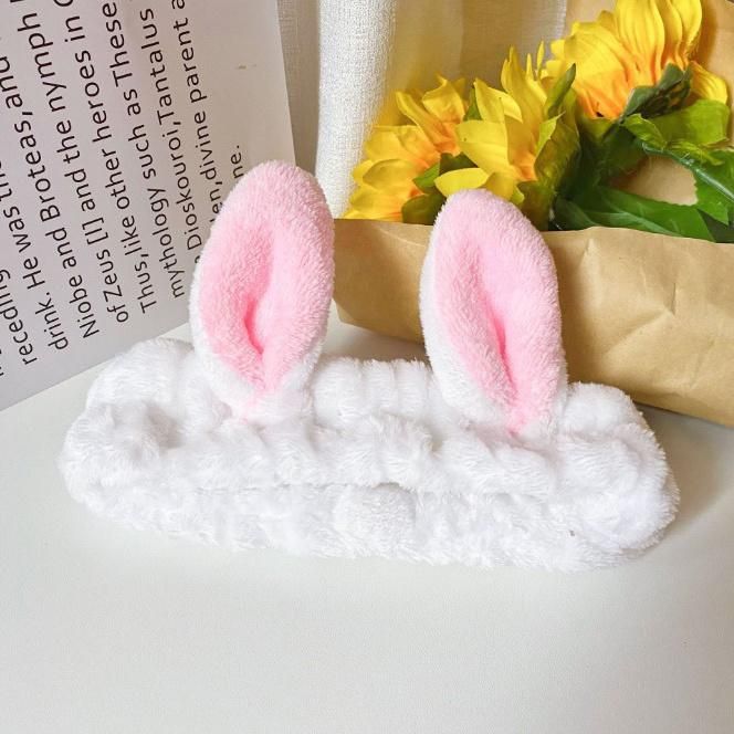 Winter Headband Rabbit Ears Wash Face Head Band Sports Headdress Cartoon