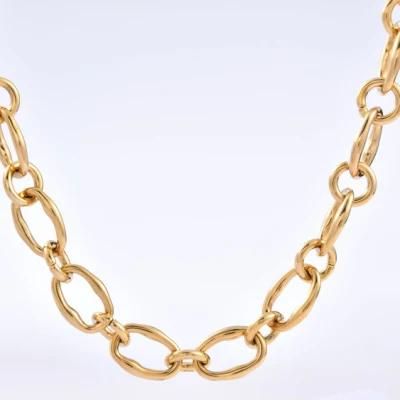 Wholesale Necklace Gold Plated Metal Stainless Steel Jewelry for Lady Fashion Jewel Handcraft Design