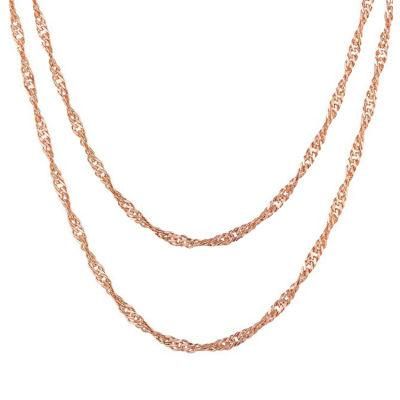 Wholesale Stainless Steel Singapore Chain Necklace Bracelet Fashion Jewelry Design for Ladies Decoration