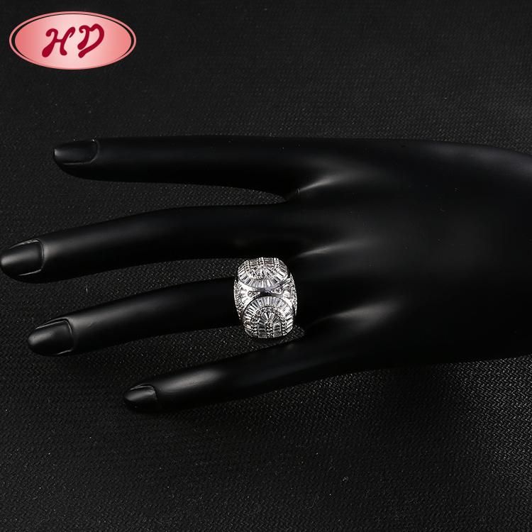 Women Rhodium Plated Stainless Steel Silver Engagement Finger Wedding Rings Fashion Jewelry Design