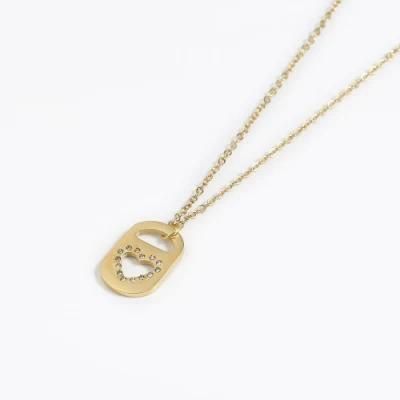 Manufacturer Custom High Quality Fashion Jewelry Love Pendant Stainless Steel 18K Womens Necklaces