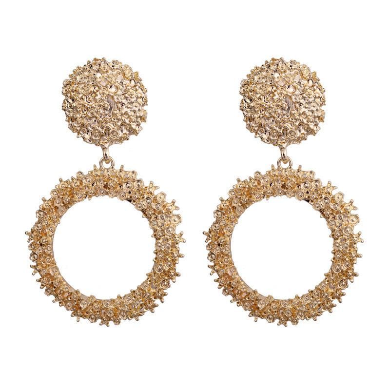 Fashion Vintage Women Vintage Big Round Hanging Earrings Jewelry Gift