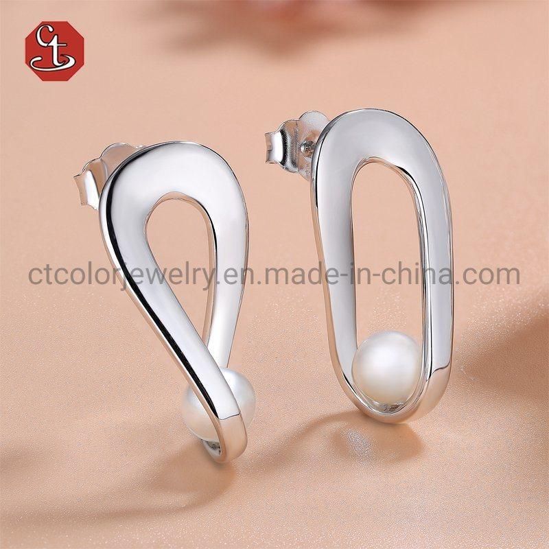 Wholesel 925 Silver jewelry Pearl Earrings