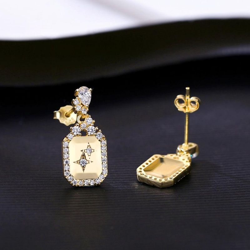 Luxurious Fashion Jewelry Ear Silver Stud Earrings