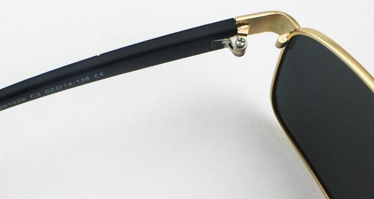 Metallic Feel Double Beam Design Stock Polarized Men Sunglasses