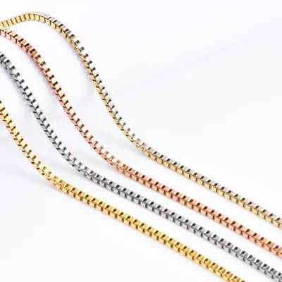 Manufacturer Wholesale High Quality Stainless Steel Necklace Making Box Chain Necklace for Men Jewelry