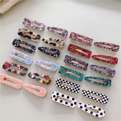Cute Hair Clip Fancy Acrylic Colorful Hair Pin for Daily Decorate