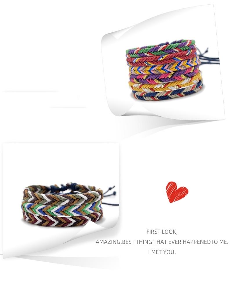 Factory Hand Woven Souvenir of Student Couples Travel Bracelet