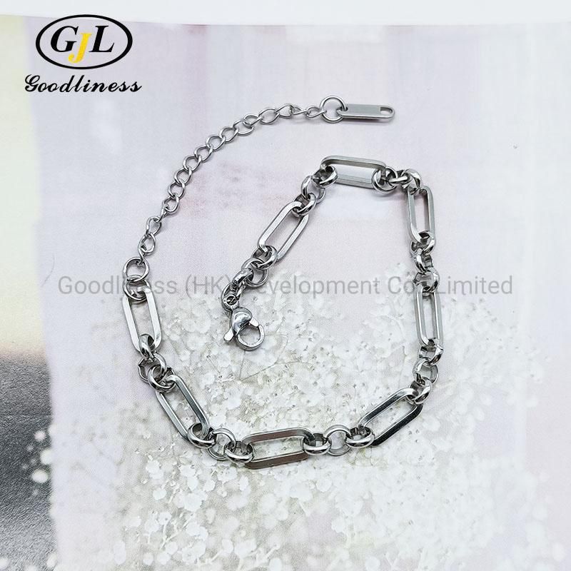 Stainless Steel Long Shape Belt Three Small Circle Bracelet