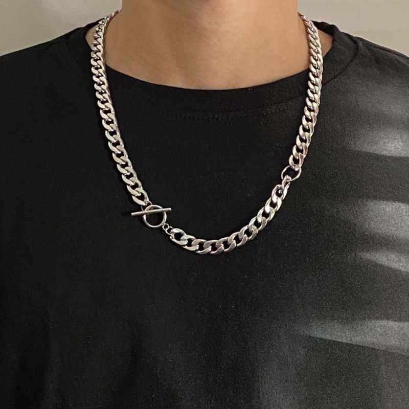 Manufacturer Jewelry Custom New Arrivals Wholesale Fashion Men Stainless Steel Hiphop Necklace Jewellery Thick Chain Jewelry for Men Women Unisex