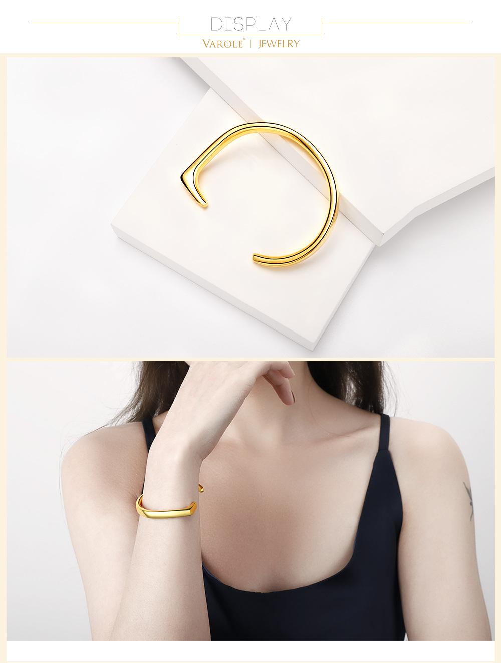 18K Gold Plating Female Opening Bangle