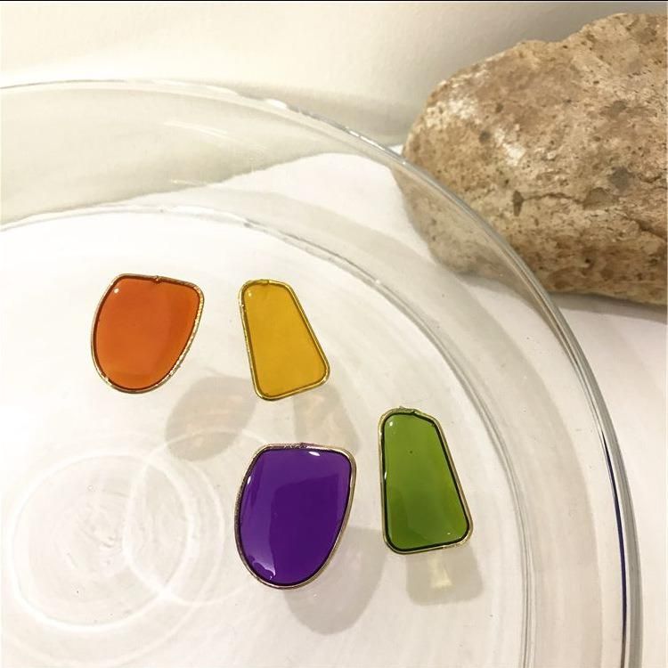 Fashion Irregular Colorful Geometric Earrings Jewelry