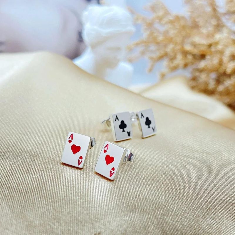 Fashion Personalized Creative Poker Earrings Jewelry
