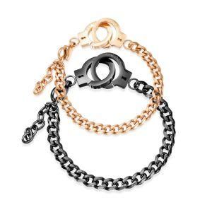 Personalized Design Handcuffs Lock Adjustable Jewelry &#160; Stainless Steel Women Bracelet