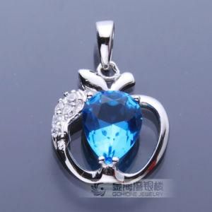 Newest Apple Pendant with Blue Topaz Stone
