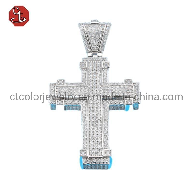 Iced Out Jesus Cross Pendant Custom Jewelry For Men Gift Christian Religious Jewelry